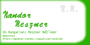 nandor meszner business card